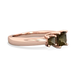 Onyx Three Stone Trellis 14K Rose Gold ring R4015