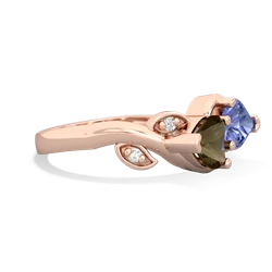 Smoky Quartz Floral Elegance 14K Rose Gold ring R5790