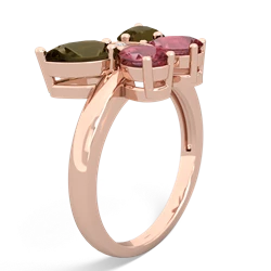 Smoky Quartz Butterfly 14K Rose Gold ring R2215