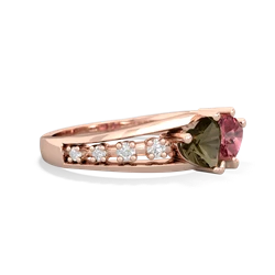 Smoky Quartz Heart To Heart 14K Rose Gold ring R3342