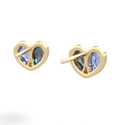 Tanzanite 'Our Heart' 14K Yellow Gold earrings E5072