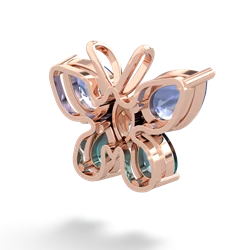 Tanzanite Butterfly 14K Rose Gold pendant P2215