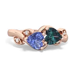 Tanzanite Floral Elegance 14K Rose Gold ring R5790