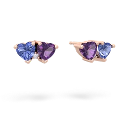 Tanzanite Sweethearts 14K Rose Gold earrings E5260