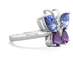 Tanzanite Butterfly 14K White Gold ring R2215