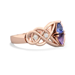 Tanzanite Keepsake Celtic Knot 14K Rose Gold ring R5300