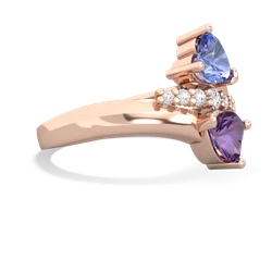 Tanzanite Heart To Heart 14K Rose Gold ring R2064