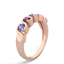 Tanzanite Anniversary Band 14K Rose Gold ring R2089