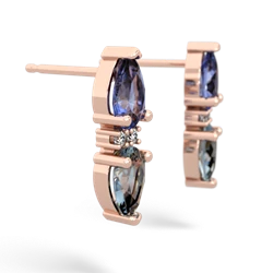 Tanzanite Bowtie Drop 14K Rose Gold earrings E0865