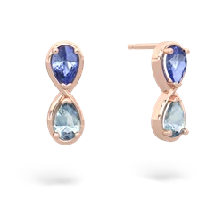 Tanzanite Infinity 14K Rose Gold earrings E5050