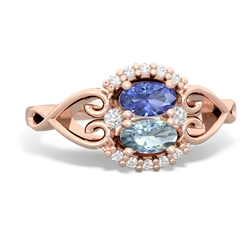 Tanzanite Love Nest 14K Rose Gold ring R5860