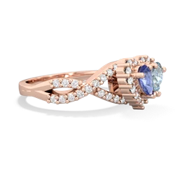 Tanzanite Diamond Twist 'One Heart' 14K Rose Gold ring R2640HRT