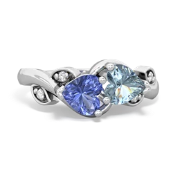 Tanzanite Floral Elegance 14K White Gold ring R5790