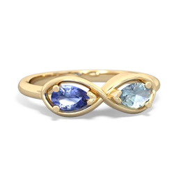 Tanzanite Infinity 14K Yellow Gold ring R5050