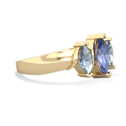 Tanzanite Three Peeks 14K Yellow Gold ring R2433