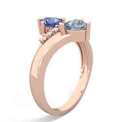 Tanzanite Heart To Heart 14K Rose Gold ring R2064