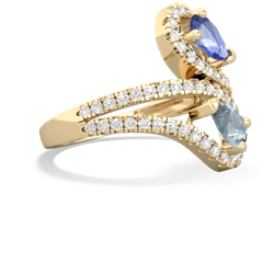 Tanzanite Diamond Dazzler 14K Yellow Gold ring R3000