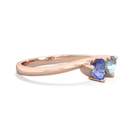 Tanzanite Sweethearts 14K Rose Gold ring R5260