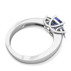 Tanzanite Three Stone Trellis 14K White Gold ring R4015