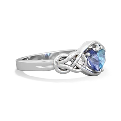 Tanzanite Celtic Love Knot 14K White Gold ring R5420