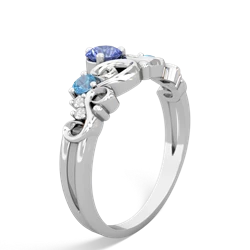 Tanzanite Crown Keepsake 14K White Gold ring R5740