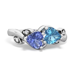 Tanzanite Floral Elegance 14K White Gold ring R5790