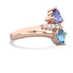 Tanzanite Heart To Heart 14K Rose Gold ring R2064