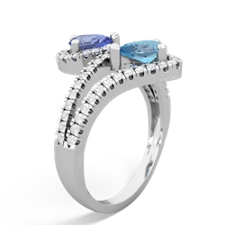 Tanzanite Diamond Dazzler 14K White Gold ring R3000