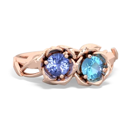 Tanzanite Rose Garden 14K Rose Gold ring R5510