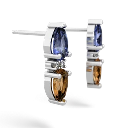 Tanzanite Bowtie Drop 14K White Gold earrings E0865