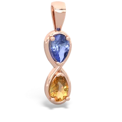 Tanzanite Infinity 14K Rose Gold pendant P5050