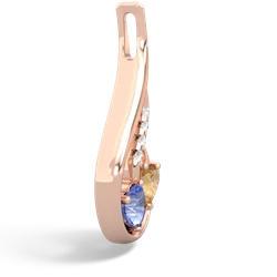 Tanzanite Keepsake Curves 14K Rose Gold pendant P5450