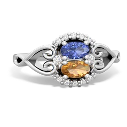 Tanzanite Love Nest 14K White Gold ring R5860