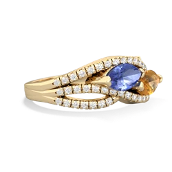 Tanzanite Diamond Rivers 14K Yellow Gold ring R3070