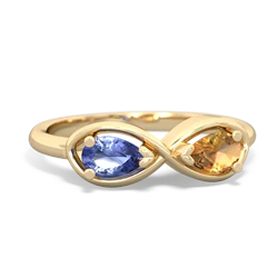 Tanzanite Infinity 14K Yellow Gold ring R5050