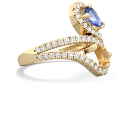 Tanzanite Diamond Dazzler 14K Yellow Gold ring R3000