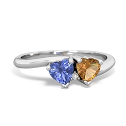 Tanzanite Sweethearts 14K White Gold ring R5260