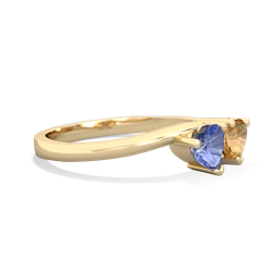 Tanzanite Sweethearts 14K Yellow Gold ring R5260