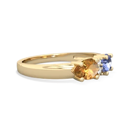 Tanzanite Pear Bowtie 14K Yellow Gold ring R0865