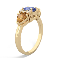 Tanzanite Antique Style Three Stone 14K Yellow Gold ring R2186