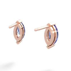 Tanzanite 8X4mm Marquise Stud 14K Rose Gold earrings E1701