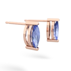 Tanzanite 8X4mm Marquise Stud 14K Rose Gold earrings E1701