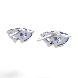 Tanzanite Sweethearts 14K White Gold earrings E5260