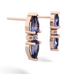 Tanzanite Bowtie Drop 14K Rose Gold earrings E0865