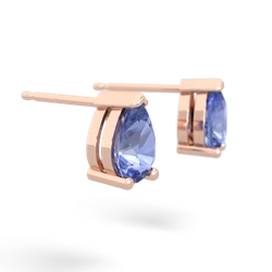 Tanzanite Teardrop Stud 14K Rose Gold earrings E1793