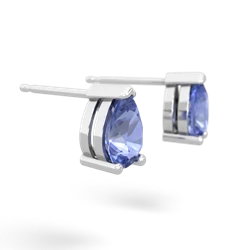 Tanzanite Teardrop Stud 14K White Gold earrings E1793