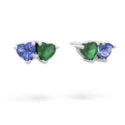 Tanzanite Sweethearts 14K White Gold earrings E5260