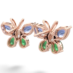 Tanzanite Butterfly 14K Rose Gold earrings E2215