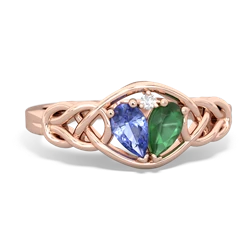 Tanzanite Celtic Love Knot 14K Rose Gold ring R5420