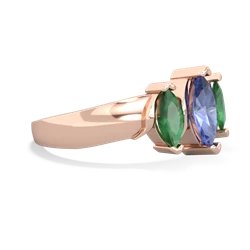 Tanzanite Three Peeks 14K Rose Gold ring R2433